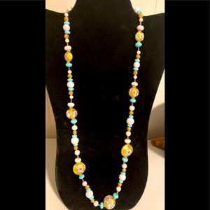 Venetian glass beaded necklace